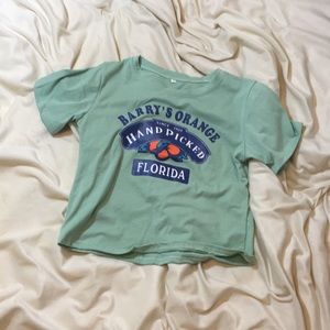 light green, short sleeved shirt, never been worn